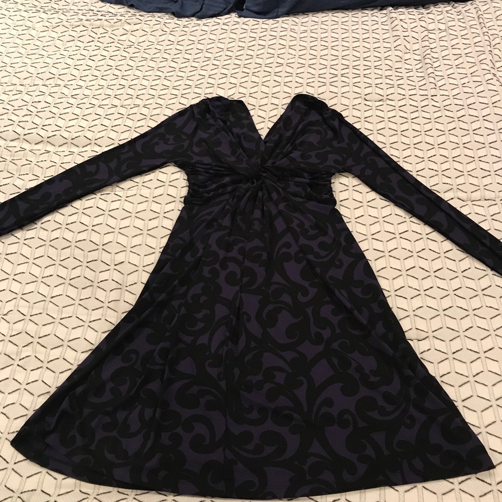 Purple and black patterned dress